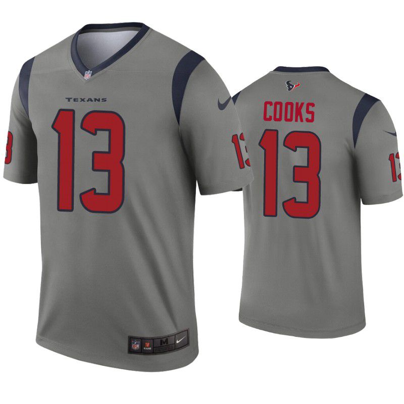 Men Houston Texans #13 Brandin Cooks Nike Gray Inverted Legend NFL Jersey
